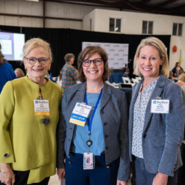 Lisa Oliver (Cooperative Bank of Cape Cod), Katie Servis (Cape Cod Gateway Airport), Kristy Senatori (Cape Cod Commission) at Big Blue 2024