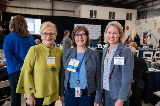 Lisa Oliver (Cooperative Bank of Cape Cod), Katie Servis (Cape Cod Gateway Airport), Kristy Senatori (Cape Cod Commission) at Big Blue 2024