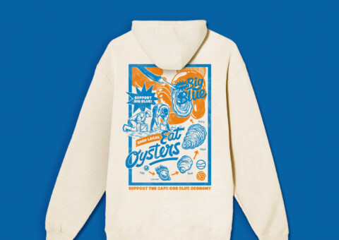 Big Blue Hoodie Mock Up Back